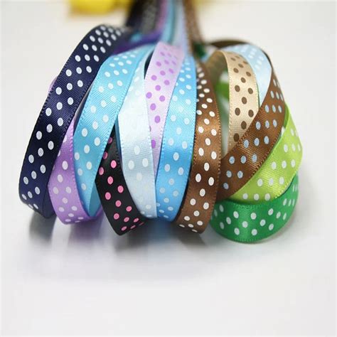 Mm Polka Swiss Dots Satin Ribbons Crafts Color Choices High