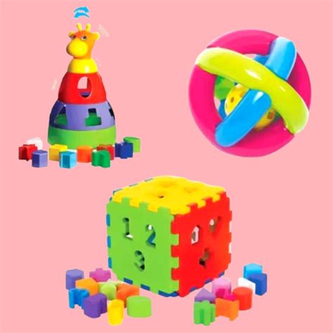 Brinquedos Com B - Kit de Brinquedos Educativos para Bebes e Crianças a partir de 6 meses ...
