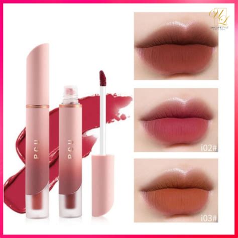 PCU Matte Lip Glaze Velvet Lip Mud Nude Matte Chocolate Lipstick Red Lip Tint Lip Glaze Korean