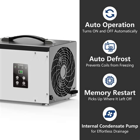 Alorair Basement Dehumidifier 70 Pint Dehumidifier With Drain Hose Up