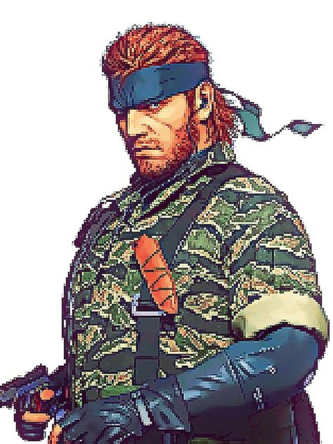 Naked Snake Metal Gear Solid Pixelart Snake Metal Gear Metal Gear Solid Metal Gear