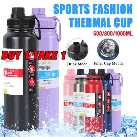 Ml Ml Ml Tumbler With Spout Lid Hot Cold Stainlesssteel Thermos Vacuum Insulated