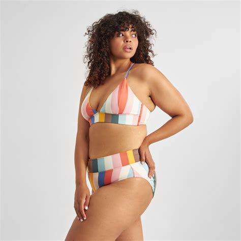 DEDICATED Bikini Top Alva Stripes Multi Color