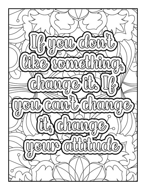 Coloriage De Citations De Motivation Mandala Floral Vecteur Premium