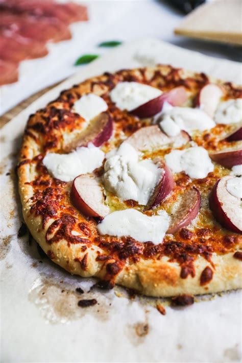 Peach And Prosciutto Pizza With Burrata Yes To Yolks