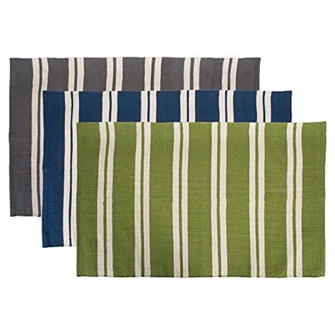 DII Cabana Double Stripe Reversible Indoor Outdoor Woven Area Rug