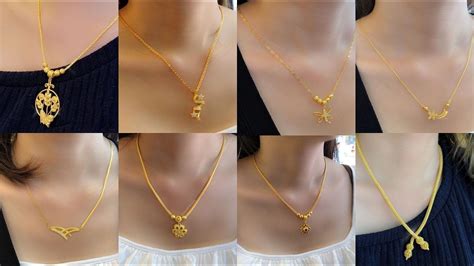 Latest Light Weight Gold Chain Pendant Designs Youtube