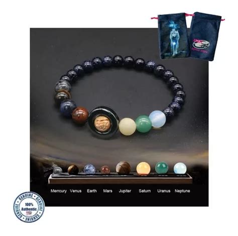 Nova Pulseira Galaxia Hematita Solar Planeta Chakra Bag Lobo