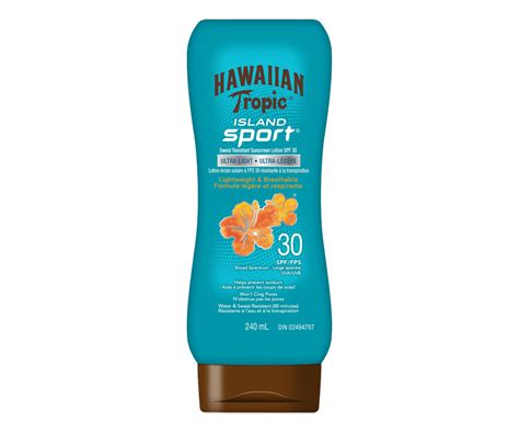 Island Sport Sunscreen Lotion Ultra Light Spf 30 240 Ml Hawaiian