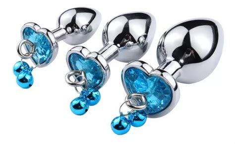 Piezas Butt Plug Anal Gema Metal Joya Dilatador Con Campana Meses Sin Intereses