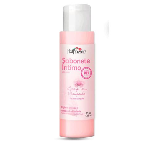 Sabonete Íntimo Morango Champanhe 35 ml Hot Flowers T adoro Lingerie