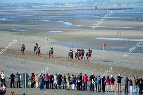 Laytown Beach Scene Unique Race Track Editorial Stock Photo Stock