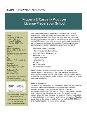 Fillable Online Iiaa Property Casualty ProducerProperty Casualty