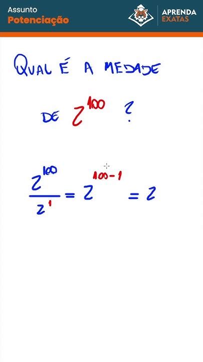 Metade De 2 Elevado A 100 - 🔢 QUAL É A METADE DE 2 ELEVADO A 100? - YouTube