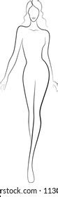 Fashion Sketch Beautiful Slim Nude Woman Stock Illustration 118406872 Shutterstock