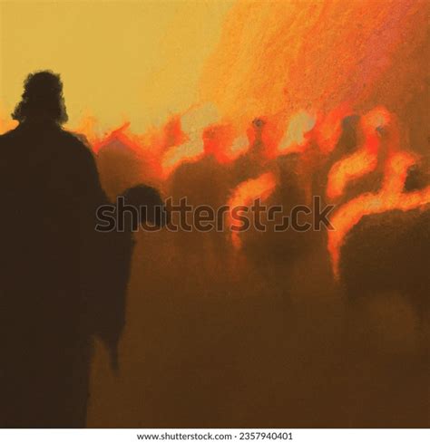 Silhouette Jesus Shepherd Gathering Sheep Jesus AI-generated image 2357940401 | Shutterstock