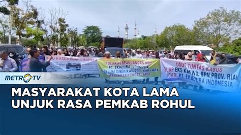 Ratusan Warga Kota Lama Minta Bupati Rohul Mencabut Rekomendasi