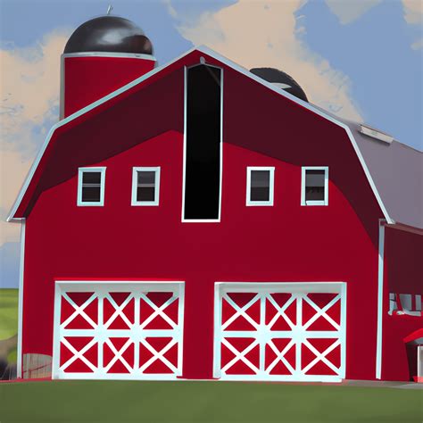 Red Barns Graphic · Creative Fabrica