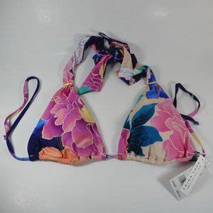 Trina Turk Swim Trina Turk Opulent Oasis Triangle Bikini Top Size Floral Tropical New