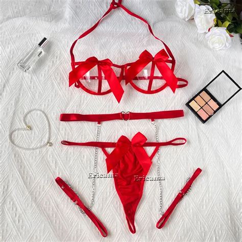 Transparent Sexy Erotic Lingerie Underwear Set Women Temptation Sexy