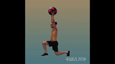 Medicine Ball Lunge With Overhead Press Wellfit Youtube