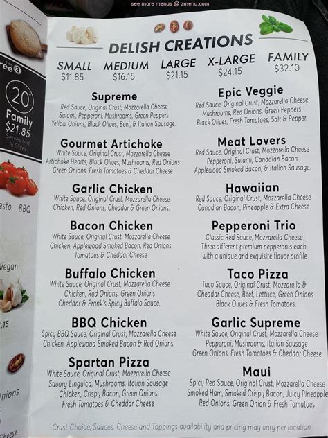 Online Menu Of Delish Pizza Restaurant Woodland California 95695 Zmenu