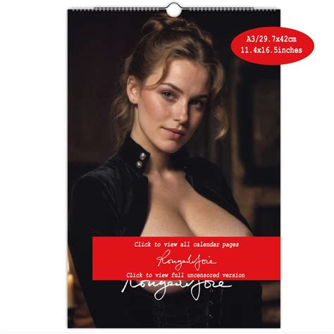 Wild West Saloon Calendar Naked Women Big Breasts Pin Up By Rougedejoie Etsy UK