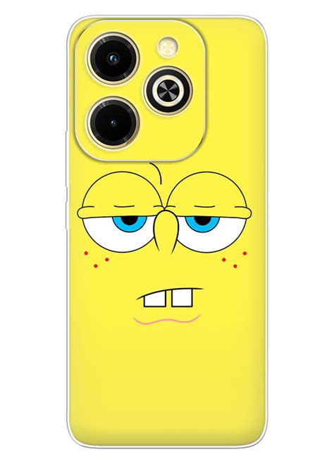 Infinix Hot 40i чохол з силікону SpongeBob SquarePants Губка Боб Квадратні Штани сумне обличчя