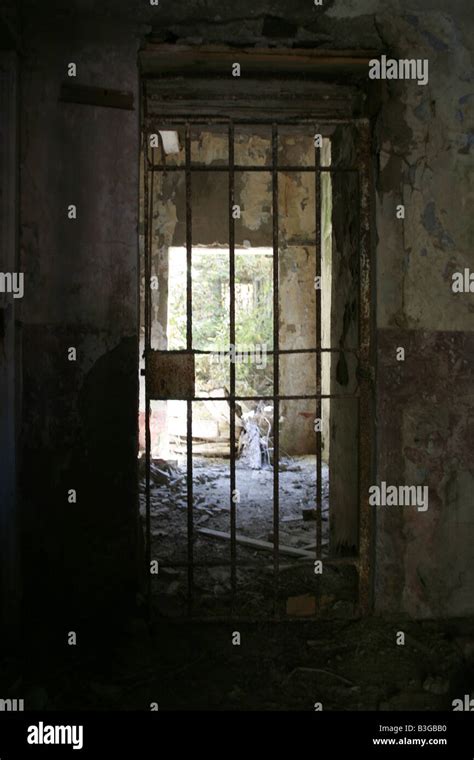 One Old Moody Dark Derelict Empty Prison Cell Stock Photo Alamy