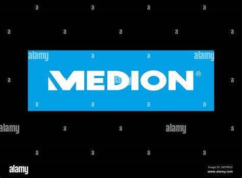 Medion Logo Black Background Stock Photo Alamy