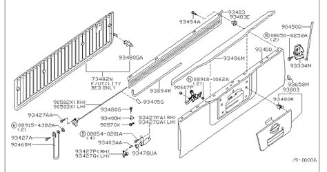 2006 Nissan Frontier Tailgate Parts Diagram 2005 Nissan Fron