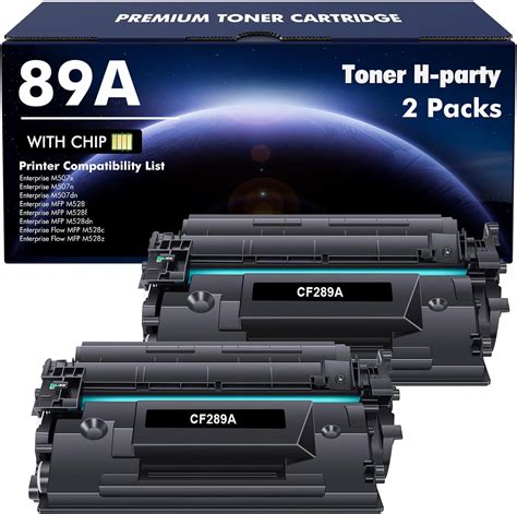 CF289A 89A Black Toner Cartridge 2 Pack Compatible Replacement For HP