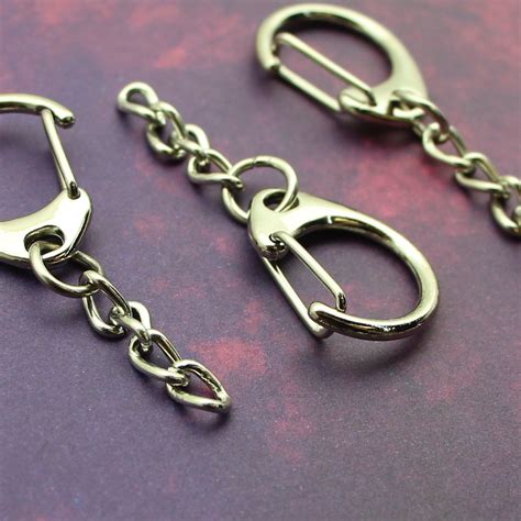 Mm Triggerless Lobster Clasp Key Ring With Extender Chain Etsy