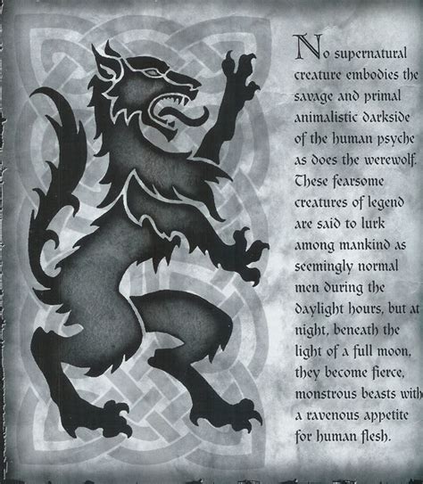 Werewolf Lore In Medieval Style Book Illustration