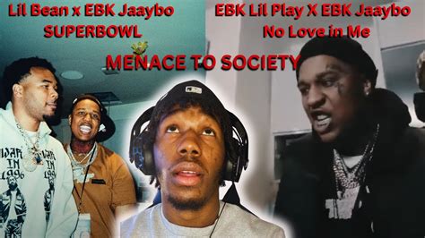 Menace To Society Lil Bean X EBK Jaaybo SUPERBOWL REACTION YouTube