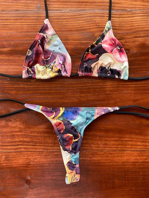 Festival Bikini Bikini Brasile O Bikini Multicolor Traje Etsy Espa A