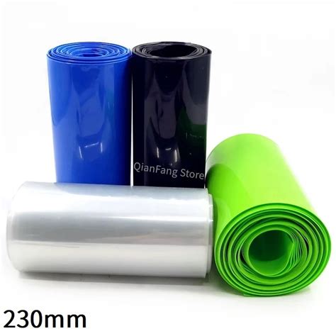 PVC Heat Shrink Tube 230mm Width Blue Black Green Shrinkable Cable