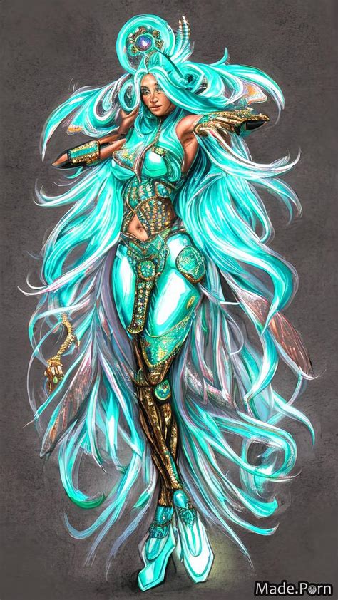 Porn Image Of Thighs Mint Light Crystal Green Sapphire Teal Created By AI