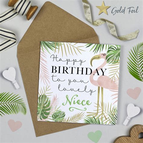 Flamingo Niece Birthday Card By Michelle Fiedler Design