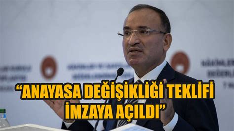 Bakan Bozdağ Anayasa değişikliği teklifi imzaya açıldı