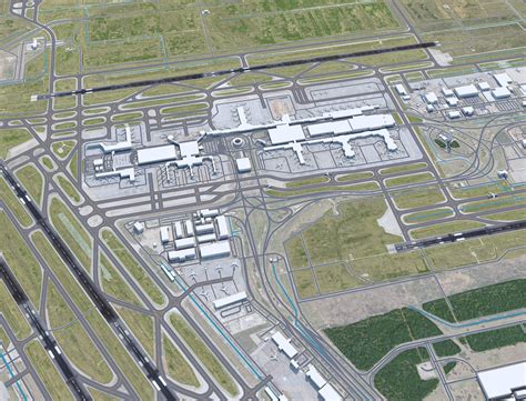 Houston George Bush Airport - 3D Model by 3dstudio
