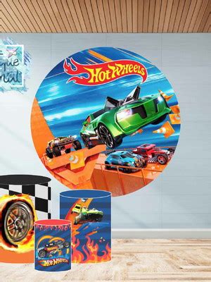 Kit Painel De Festa E Capas Cilindros Hot Wheels Compre Produtos Personalizados No Elo