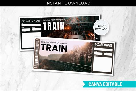 Train Ticket Template Snapybiz