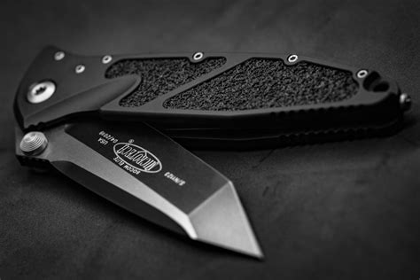 Microtech Socom Elite 4" Tanto Manual Knife, Black / Two Tone