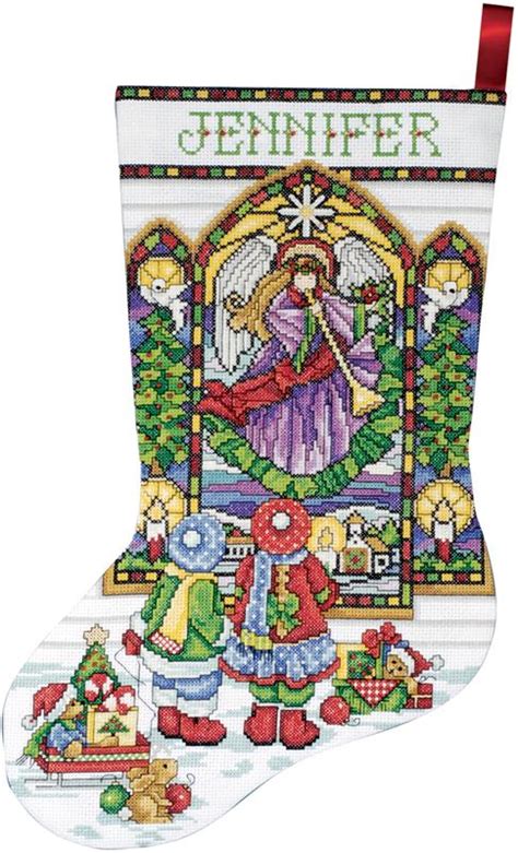 stained glass cross stitch kit