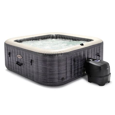 Have A Question About Intex Purespa Plus Greystone Person Inflatable Square Hot Tub Spa In