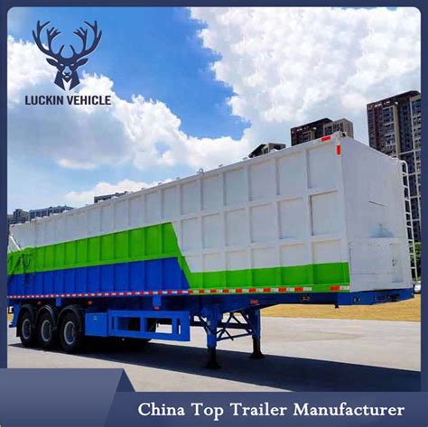 New Design 3 Axle 45cbm Rear Loader Waste Compactor Garbage Trailer