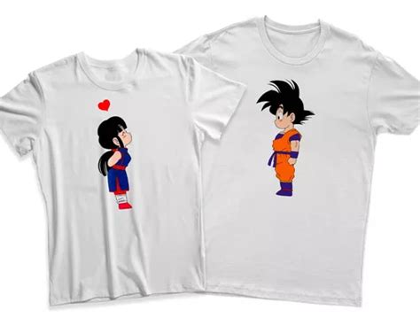 Playera Anime Dragon Ball Para Pareja Goku Y Milk 4 Duo