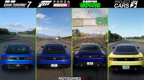 Nissan Z Sound Comparison Gran Turismo Vs Forza Horizon Vs Nfs