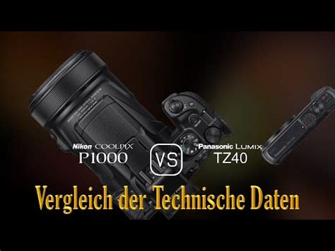 Nikon COOLPIX P1000 Vs Panasonic Lumix TZ40 Ein Vergleich Der